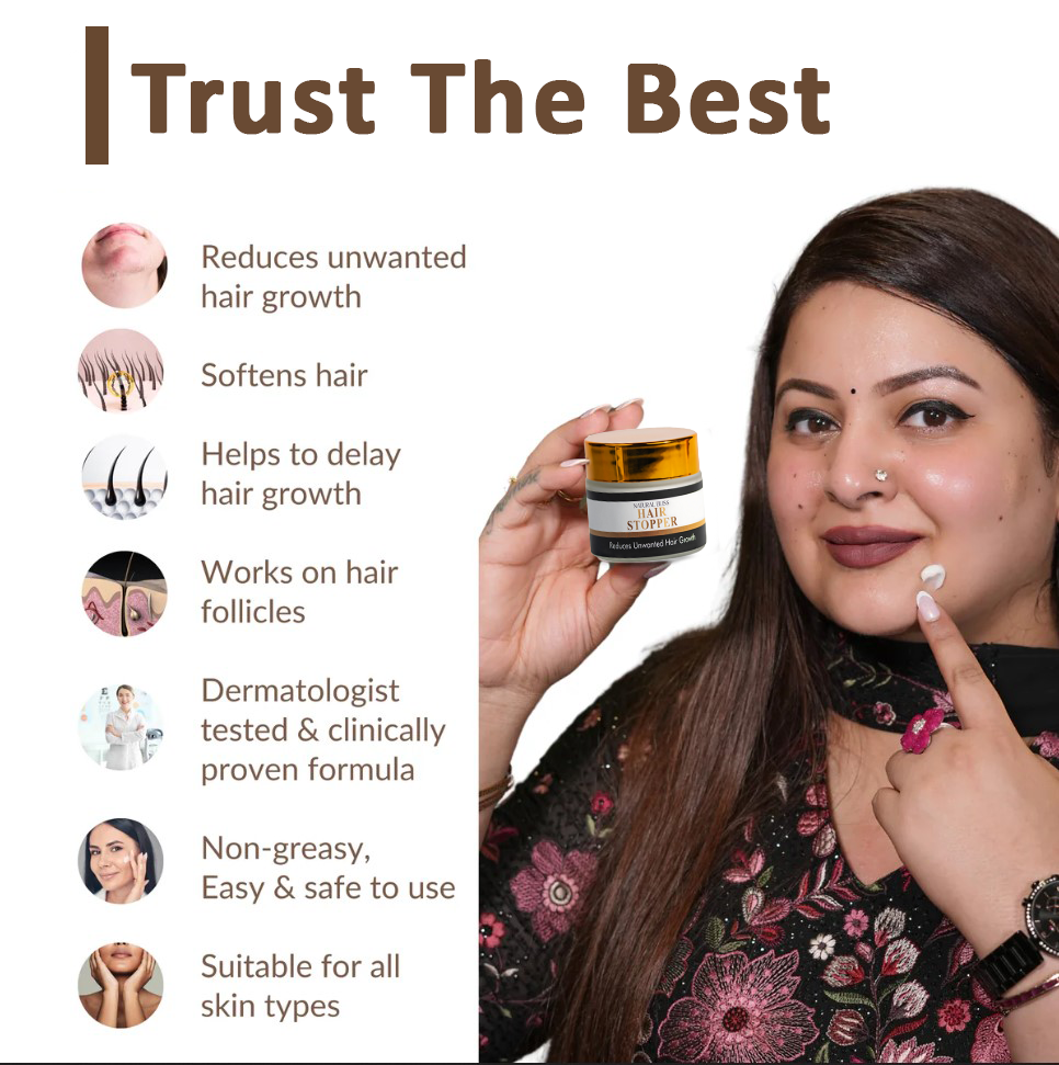 Hair Stopper – stop hair growth on the face and body parts permanently